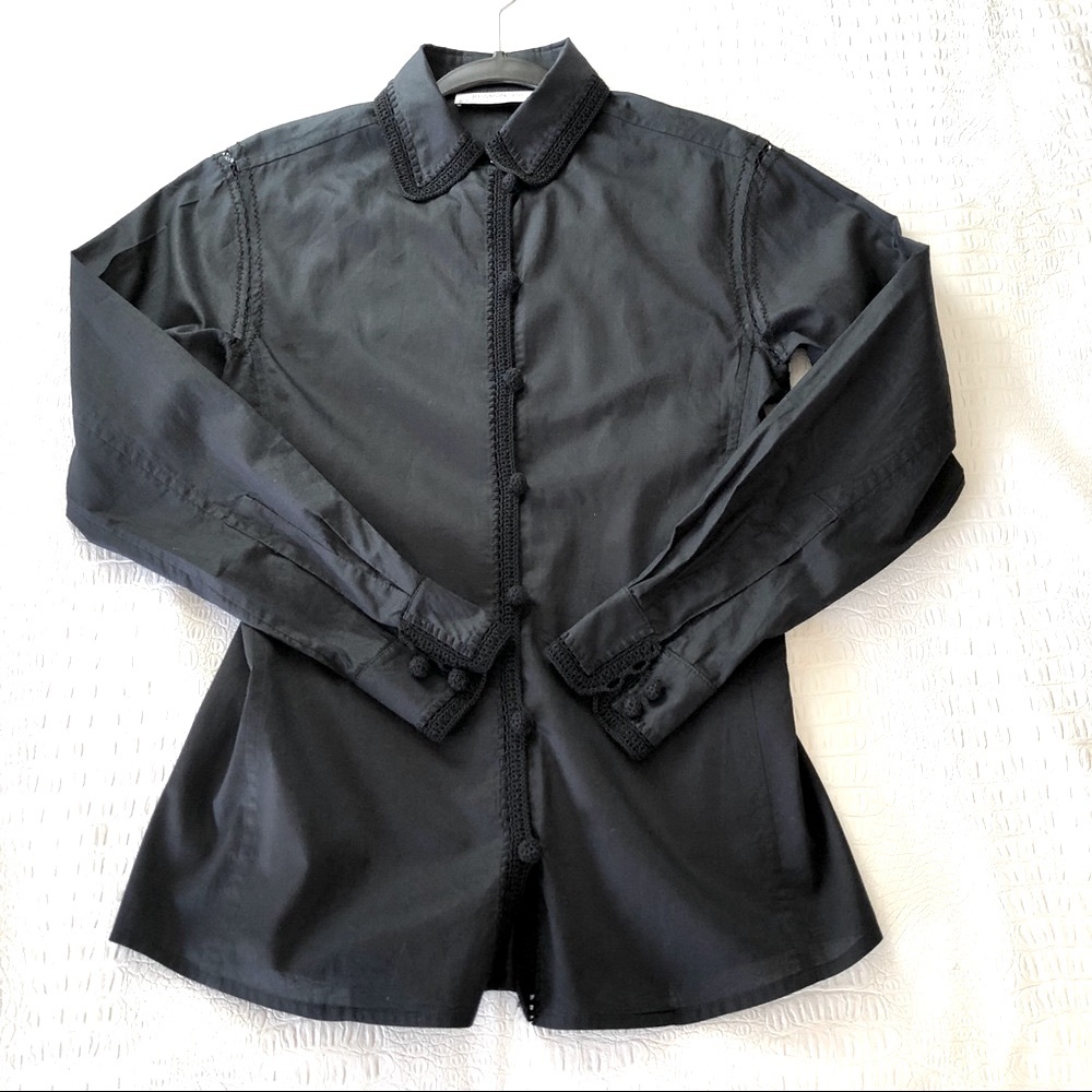 Yves Saint Laurent black button up shirt S